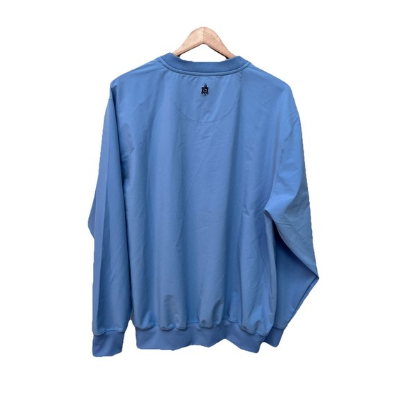 Turtleson Golf Pullover V Neck Sz L Blue Polyester Spandex Windbreaker Jacket - Picture 5 of 5